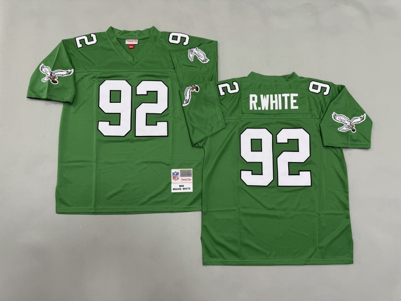 Men 2025 Philadelphia Eagles #92 R.White green Throwback Limited NFL Jersey style 002
